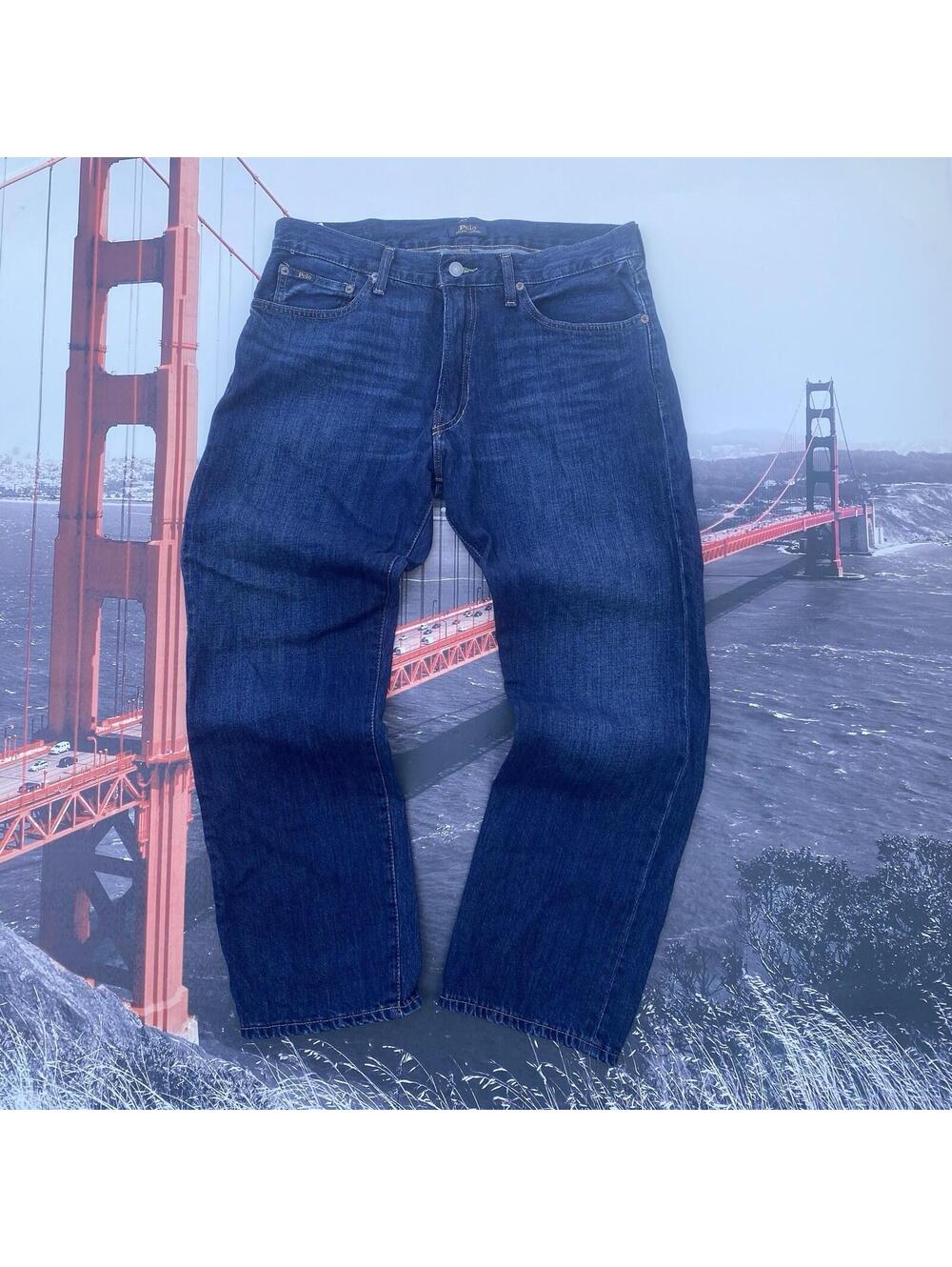 Polo Ralph Lauren Jeans Mens Size 33x30 Blue Classic Fit Straight Leg Denim